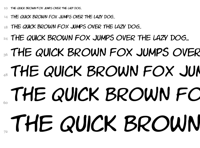 VTC Letterer Pro font waterfall